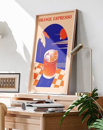 Plakat Orange Espresso, OKAZJE - Prezent na Rocznice związku