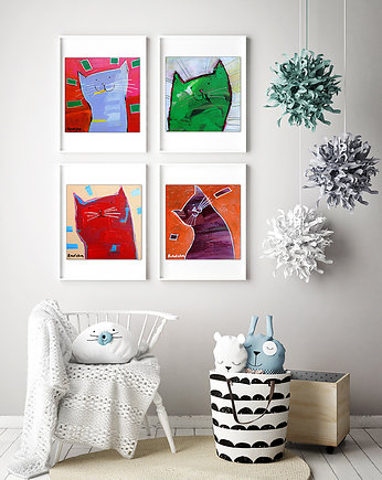 4 kociaszony 2- plakat 50x50, Katarzyna Radzka