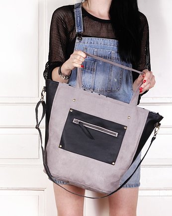 Bucket Bag Czarno-szara, hairoo