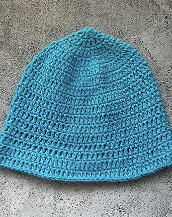 Letni bawełniany kapelusz turkusowy, Made by Jaga