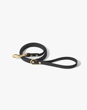 Smycz miejska premium mosiądz - classic black, Tobby
