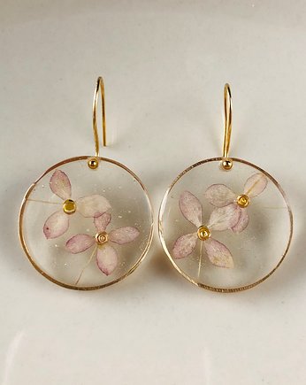 Kolczyki z hortensją i cytrynem, Giulia Gioielleria handmade