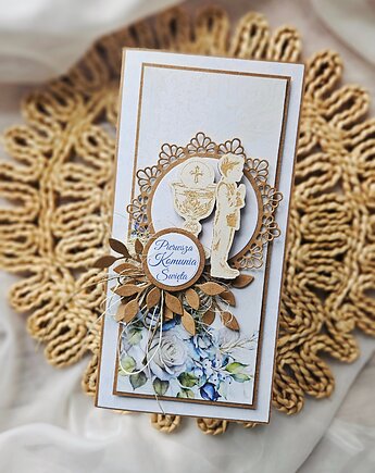 Kartka komunijna dla chłopca