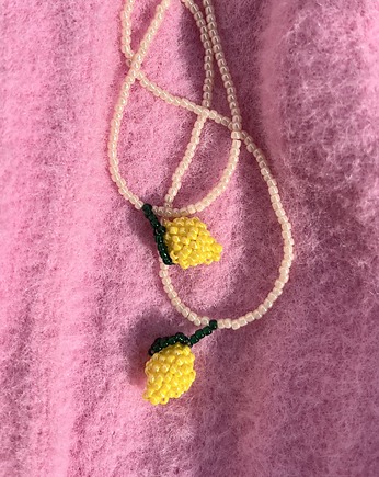 Naszyjnik - limone II, LIMONI E FIORI