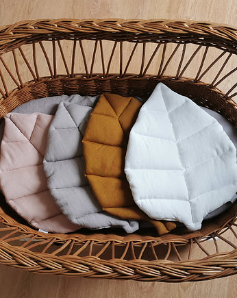 Lniana poduszka niemowlęca poduszka liść, Nukko Design