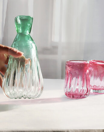 Zestaw  dwóch szklanek i karafki "Optyk", Pietkiewicz Design