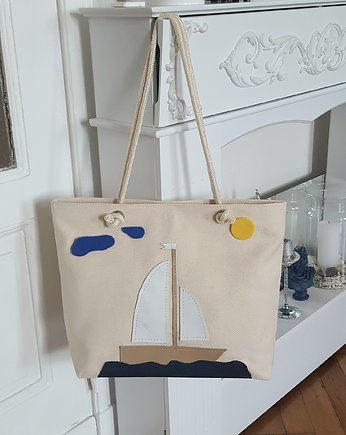 Marynarska torba bawełniana z aplikacją, modeMania