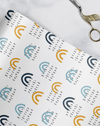 papier do pakowania arkusze Blue Arcs P-113w, Wrap and Pack