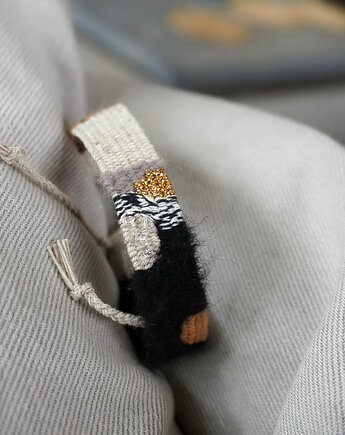 Tkana bransoletka handmade na sznurku, Słońcem Tkane