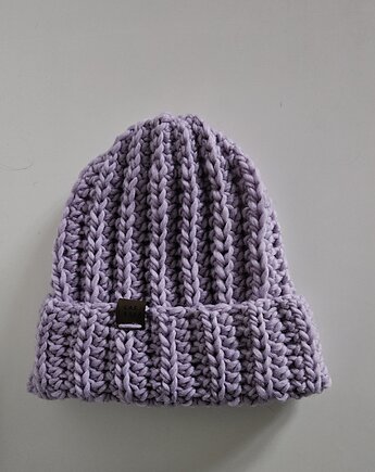 Czapka wełniana w kolorze lawendowy szron, Las i Łąka