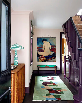 Duży obraz na płótnie -Siedząca nago z poduszką - August Macke., Dekoracje PATKA Patrycja Kita