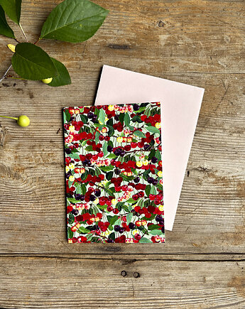 Cherries pattern- Kartka- Grafika- Ilustracja- Owoce, BOSKE