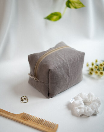 Kosmetyczka kostka Len, wu handmade