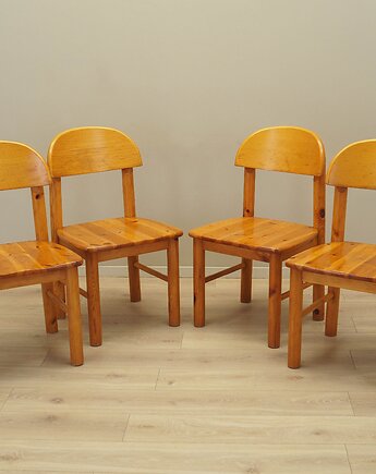 Komplet czterech krzeseł, lata 60, Rainer Daumiller, Hirtshals, Przetwory design