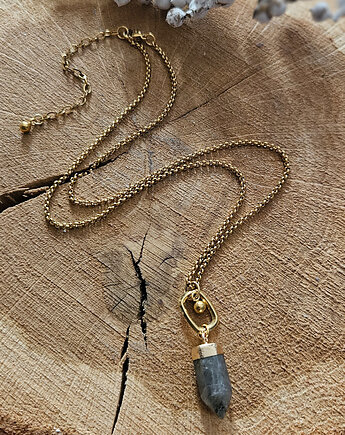 Naszyjnik z labradorytem i zawieszką, REVEAL