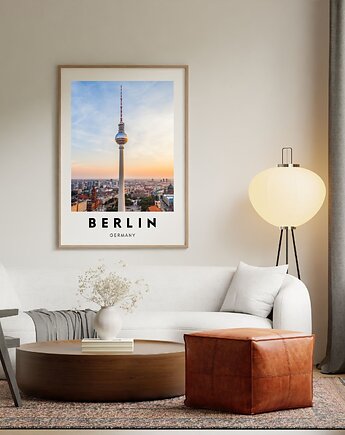 PLAKAT travel poster Berlin zdjęcie personalizacja prezent dla niej, black dot studio