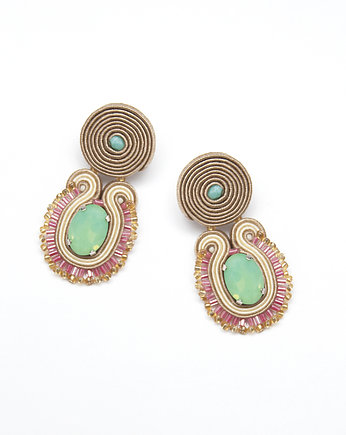 Kolczyki "Pacific Opal" - miętowe / sutasz, maanuela