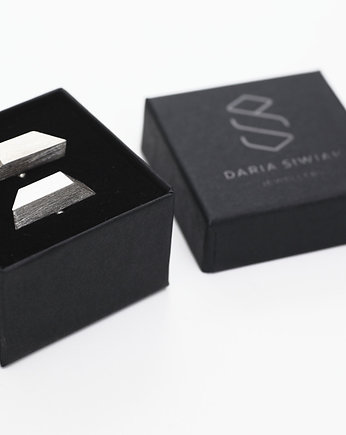 spinki do mankietów srebrne giga-mikrony, Daria Siwiak Jewellery