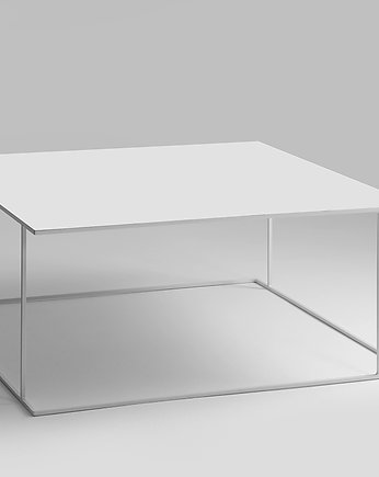 Industrialny stolik kawowy metalowy Walt 100x100 - biały, CustomForm
