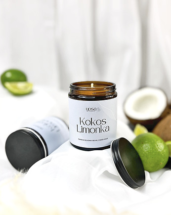 Świeca Sojowa Kokos Limonka 180 ml, Yosa Candle