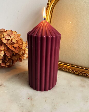 Świeca ekologiczna sojowa dekoracyjna "Burgundy Touch" 120x60mm, Coccola JEWELLERY