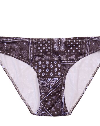 Figi klasyczne  paisley  cherry brown, FIG the BRA