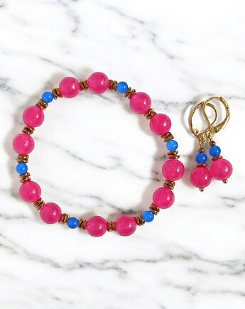 RAZEM TANIEJ! summer collection : bransoletka i kolczyki : jadeit I, kaktusia