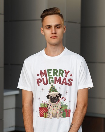 Koszulka  z nadrukiem MERRY PUGMAS, ART ORGANIC