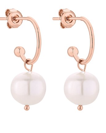 Kolczyki z różowego złota z naturalnymi perłami, SOTHO