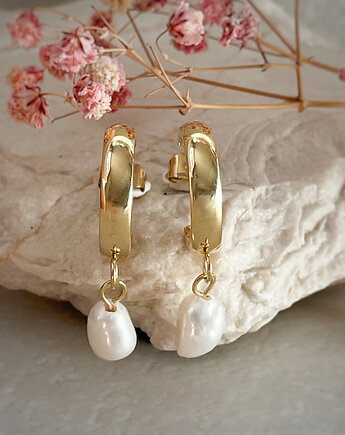 Kolczyki pozłacane ze stali szlachetnej, Bring Biżuteria