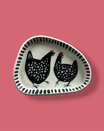 Ręcznie wykonany talerz ceramiczny, NOWdeco