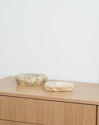 Popielnica z onyksu, włoski design, lata 70, produkcja: Włochy, Przetwory design