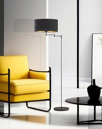 Regulowana lampa podłogowa do czytania w salonie CANCUN VELUR, LYSNE