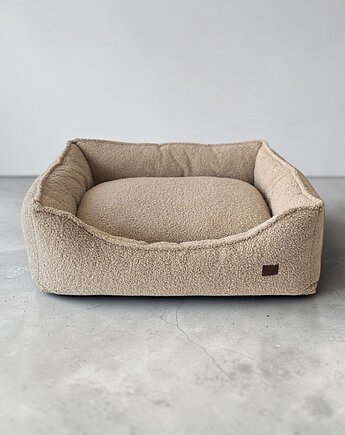 Legowisko Kanapa Boucle Beżowe Premium S zdejmowany pokrowiec, Pieski Dwa