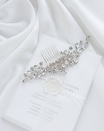 Kryształowy grzebień ślubny - silver sparkle, PiLLow Design