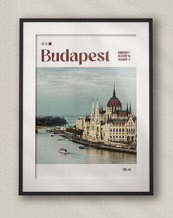 Minimalistyczny plakat Budapeszt Węgry  - Do salonu, sypialni, biura, DAPIDOKA
