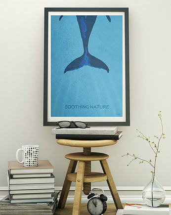 Wieloryb - plakat fine art 50x70 cm, minimalmill