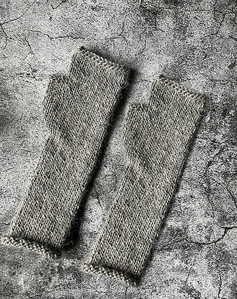 Mitenki z wełny owczej i lamy szare, Made by Jaga