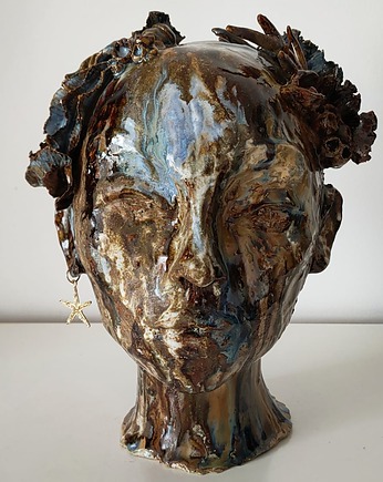 Syrena z morskich głębin - rzeźba ceramiczna, LaKama