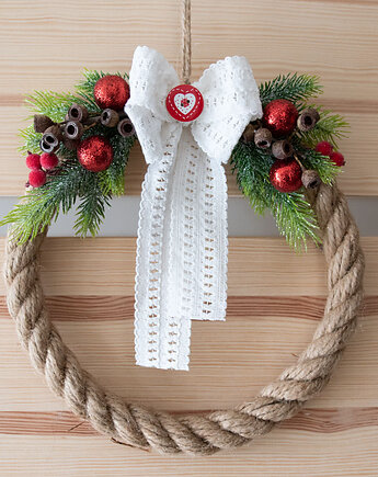 Wianek bożonarodzeniowy naturalny nowoczesny, Papiernik