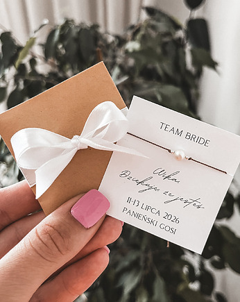 Bransoletki Team Bride petite prezent wieczór panieński, Tiny Stone