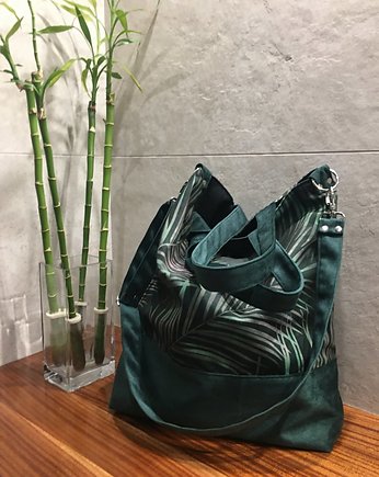 Torba hobo XXL - liście palmy, PRACOWNIA 166