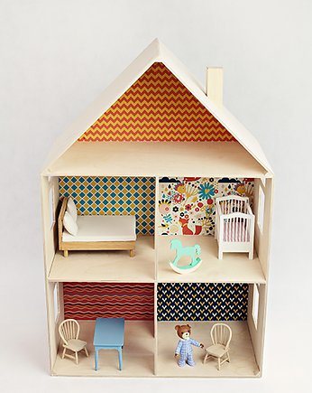 ECO DOMEK dla LALEK handmade POLKA z DREWNA , tralala studio
