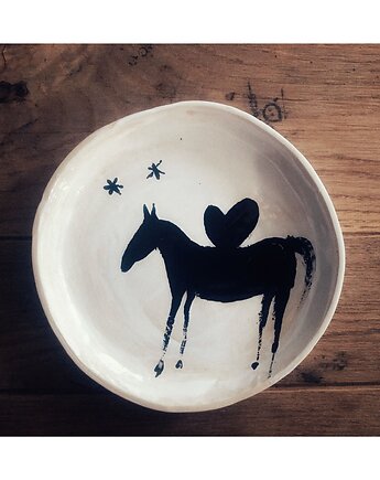 Mały talerzyk z koniem/ Pekaz, CeramicPole