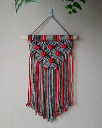 Makrama wisząca ozdoba wnętrza. Dwa kolory, Barbara Emilia Pawlik