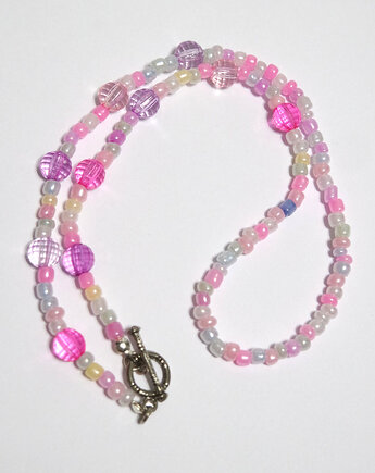 Naszyjnik, koraliki - pastelowy, yenoo