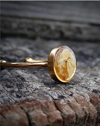 Mikro pierścionek ze słonecznikiem, Figa handmade accessories