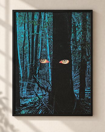 Plakat Obecność - surrealistyczny kolaż, collage.collide