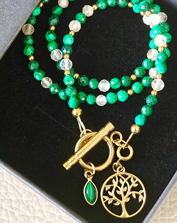 Klasyczny drzewo malachit cytryn, NESSING handmade