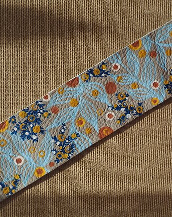 Bransoletka skórzana niebieskie liście, ka.linea